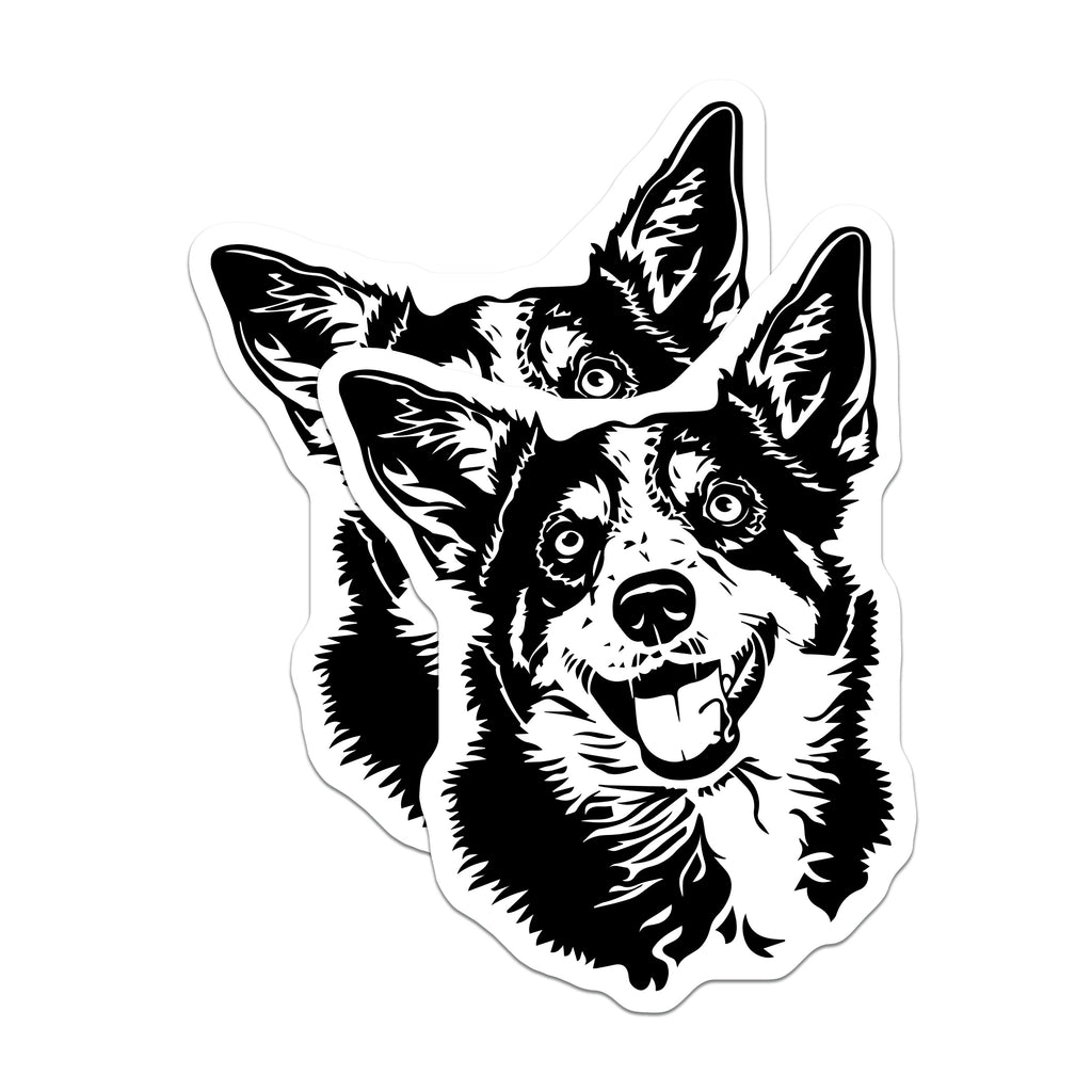 (2 Pack) Happy Corgi Dog Magnets - Smiling Corgi Head Refrigerator Magnet - Pet Lover Animal Decor for Dog Owners - 5 Inches On Longest Side - Thick Durable Magnet - Made in USA - MAG36493