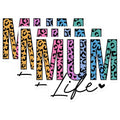(3 Pack) Mum Life Decals - Leopard Print Mom - Motherhood Stickers - 3 Inches On Longest Side - Easy Peel & Apply - Made in USA - 3MCS2309