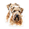 (2 Pack) Irish Terrier Magnets - Watercolor Dog Art - Pet Lover Home Decor - 5 Inches On Longest Side - Thick Durable Magnet - Made in USA - MAG24028