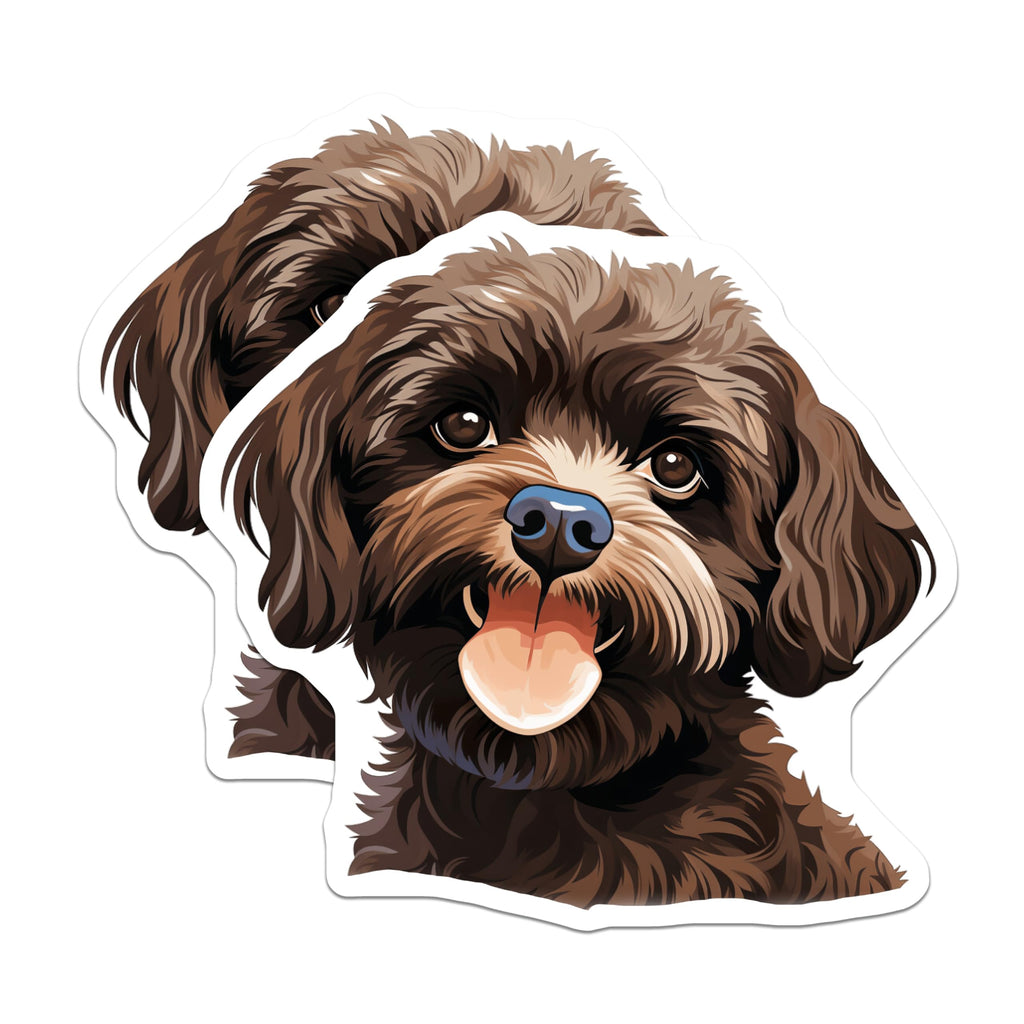 (2 Pack) Cockapoo Puppy Magnets - Cute Dog Lover Decor - Pet Parent Fridge Accessory - 5 Inches On Longest Side - Thick Durable Magnet - Made in USA - MAG26222
