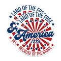 (2 Pack) Land of The Free Magnets - America 1776 Magnets - Patriotic Magnets Because of The Brave- 5" On Longest Side - for Fridges, Toolboxes, Cars - Made in USA - MAG2990
