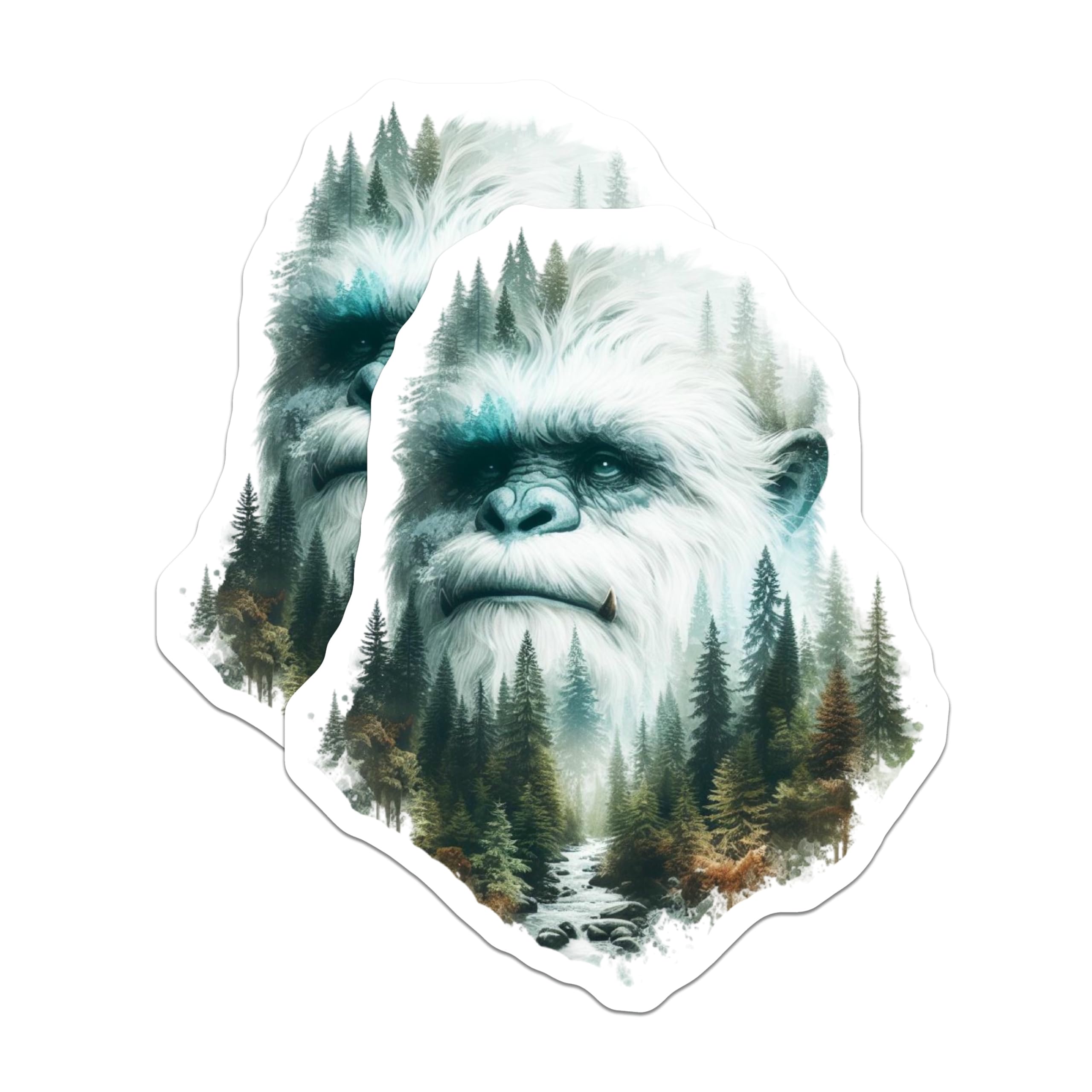 (2 Pack) Yeti Magnets - Bigfoot Decor - Forest Creature Refrigerator - 5" On Longest Side - Premium Magnet - for Cars, Refrigerators, Toolboxes, Lockers - Made in USA - MAG15061