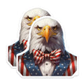 (2 Pack) American Eagle Magnets - Patriotic Suit Decor - Freedom Symbol Display - 5 Inches On Longest Side - Thick Durable Magnet - Made in USA - MAG23066