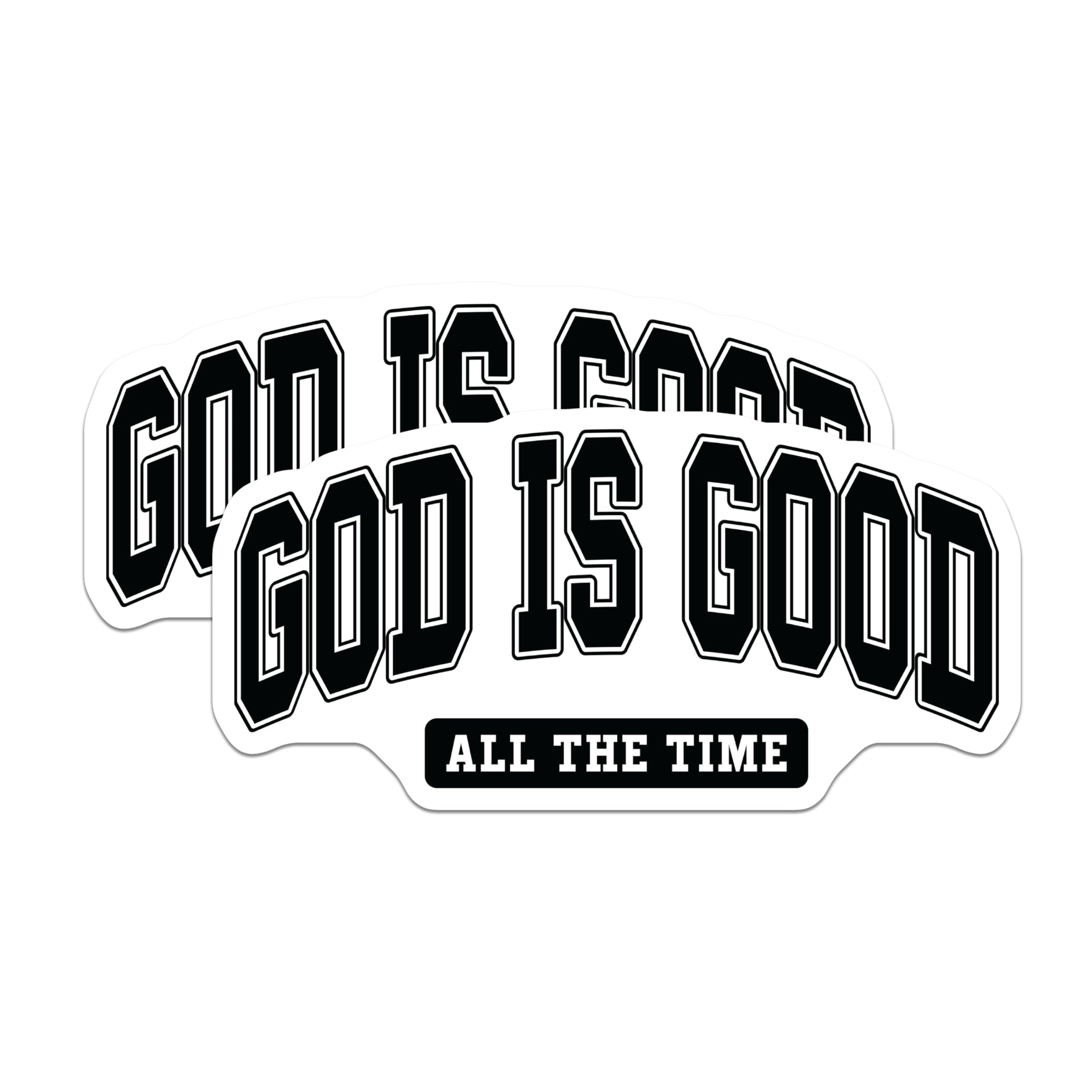 (2 Pack) God is Good All The Time Magnets - Christian Faith Affirmation - Inspirational Spiritual Decor - 5 Inches On Longest Side - Thick Durable Magnet - Made in USA - MAG24614