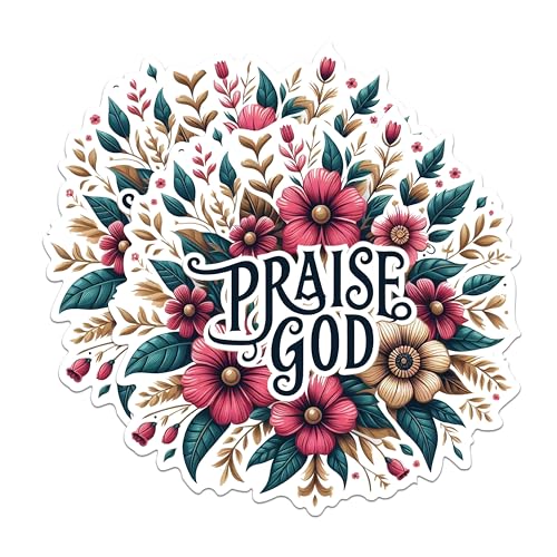 (2 Packs) Praise God Flower Magnets - Positive Inspiring Motivating Magnets - 5 Inches On Longest Side - Premium Magnet - for Fridges, Toolboxes, Cars - Made in USA - MAG2515