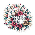(2 Packs) Praise God Flower Magnets - Positive Inspiring Motivating Magnets - 5 Inches On Longest Side - Premium Magnet - for Fridges, Toolboxes, Cars - Made in USA - MAG2515