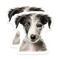 (2 Pack) Sighthound Puppy Magnets - Dog Lover Decor - Pet Parent Kitchen Art - 5 Inches On Longest Side - Thick Durable Magnet - Made in USA - MAG27433