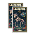 (2 Pack) The Horse Skeleton Stickers - Halloween Skeleton Stickers - Space Theme Stickers - 5" On Longest Side - Sticks to Smooth Flat Surfaces - Made in USA - BMCS3711