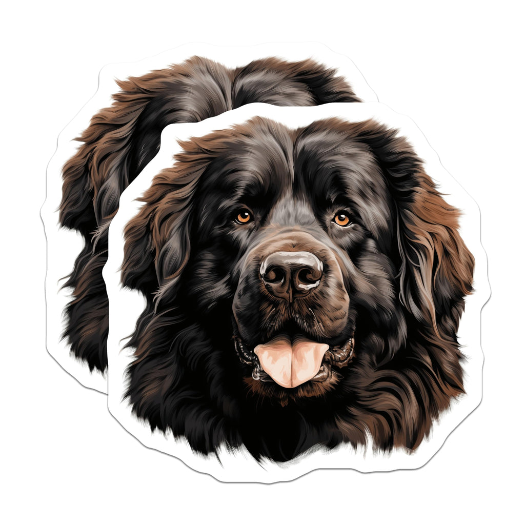 (2 Pack) Newfoundland Dog Magnets - Newfie Pet Owner Accessories - Large Breed Fridge Decor - Dog Mom Dad - 5 Inches On Longest Side - Thick Durable Magnet - Made in USA - MAG26898
