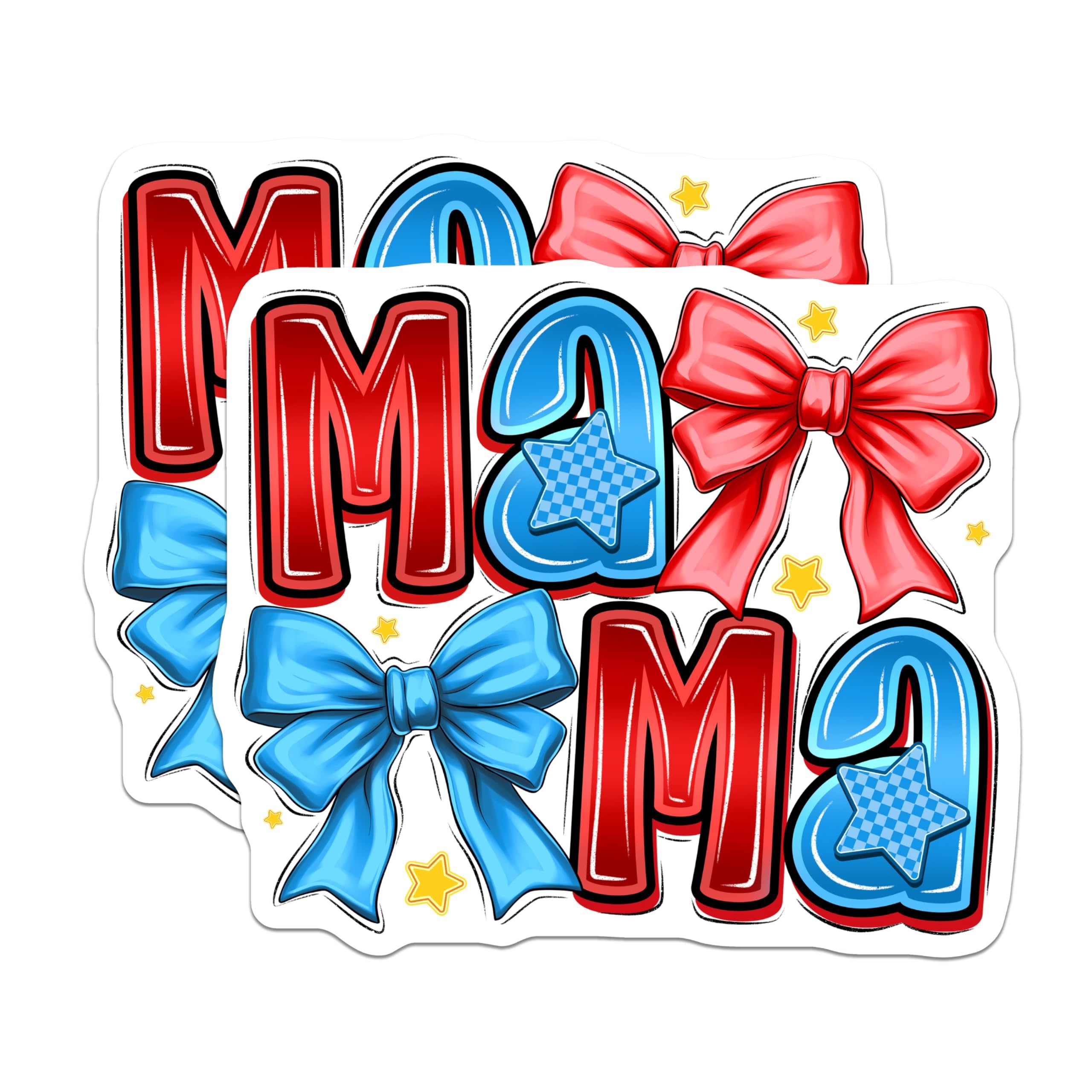 (2 Pack) Mama Magnets - Mother's Day Decor - Vibrant Mama Statement - Motherhood Display - 5 Inches On Longest Side - Thick Durable Magnet - Made in USA - MAG27495