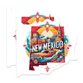 (2 Pack) New Mexico Travel Stickers - Vintage Car Stickers - Route 66 Adventure Stickers - 5" On Longest Side - Sticks to Smooth Flat Surfaces - Made in USA - BMCS5219