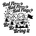 (3 Pack) Red Flags Decals - Voodoo Doll Stickers - Funny Laptop Decals - 3 Inches On Longest Side - Easy Peel & Apply - Made in USA - 3MCS1655