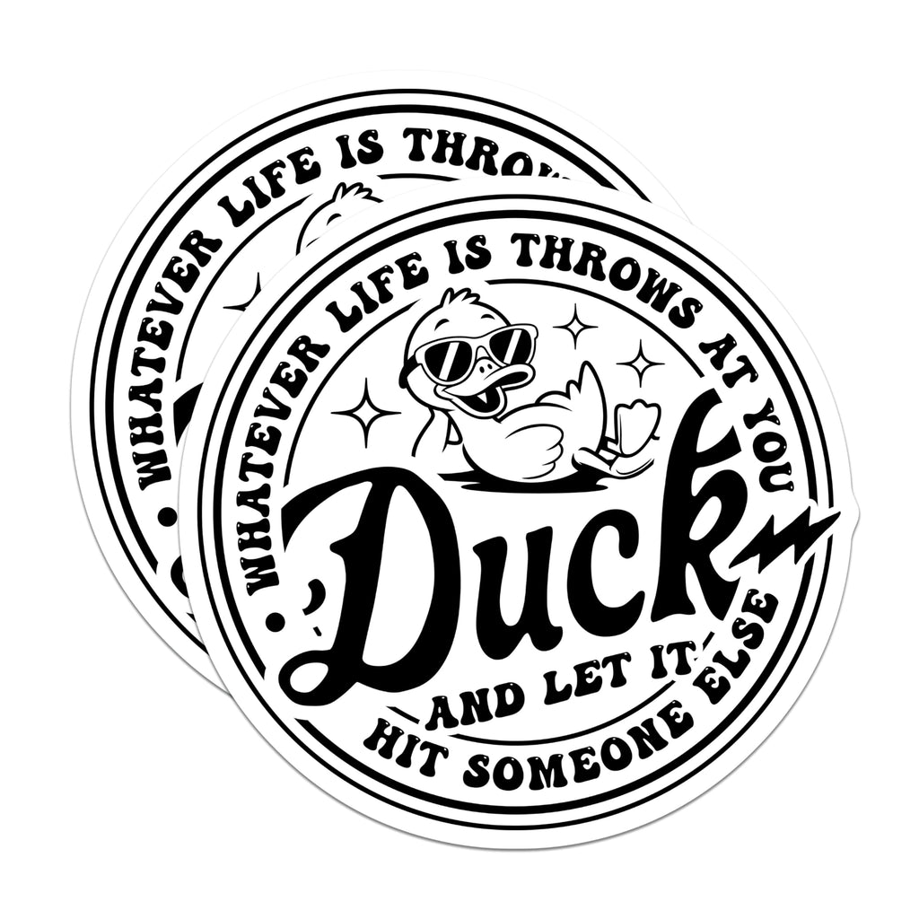 (2 Pack) Funny Duck Magnets - Sarcastic Quotes - Refrigerator Magnet Set - 5" On Longest Side - Premium Magnet - for Cars, Refrigerators, Toolboxes, Lockers - Made in USA - MAG16065