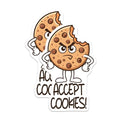 (2 Pack) Accept Cookies Magnets - Funny Cookie Design - Kitchen Decor - Office Humor - Quirky Cookie Lover Gift - 5" On Longest Side - for Cars, Fridges, Toolboxes - Made in USA