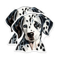 (2 Pack) Dalmatian Dog Magnets - Cute Puppy Portrait - Pet Lover Fridge Decor - Animal Lover Display - Dog Mom Accessory - 5 Inches On Longest Side - Thick Durable Magnet - Made in USA - MAG26631