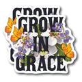 (2 Pack) Grow in Grace - Peaceful Inspiring Stickers - 5" On Longest Side - for Car, Truck, SUV - Easy Peel and Stick Vinyl Decals - Made in USA - BMCS0107