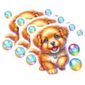 (3 Pack) Cute Puppy Decals - Golden Retriever Stickers - Laptop Decals - 3 Inches On Longest Side - Easy Peel & Apply - Made in USA - 3MCS8373