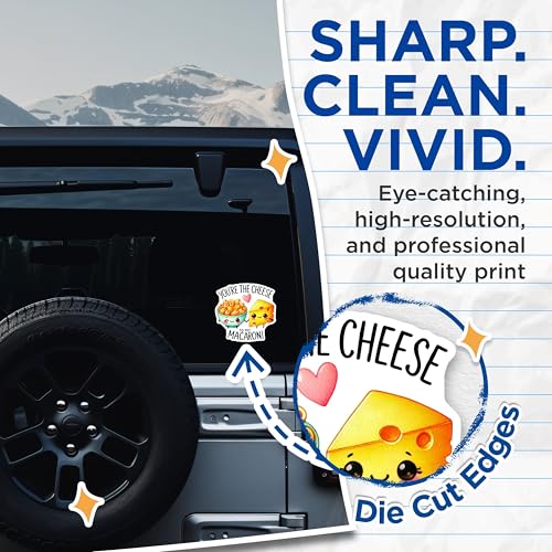 (2 Pack) You're The Cheese to My Macaroni Stickers - Cute Couple Stickers - Fun Food Stickers - 5" On Longest Side - Sticks to Any Smooth Flat Surface - Made in USA - BMCS3392