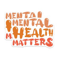 (2 Pack) Mental Health Matters Stickers - Inspirational - Motivational Decal - 5" On Longest Side - Sticks to Smooth Flat Surfaces - Made in USA - BMCS8235