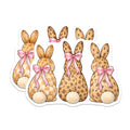 (2 Pack) Easter Bunny Magnets - Leopard Print Rabbit Decor - Farmhouse Spring Animal Theme - 5 Inches On Longest Side - Thick Durable Magnet - Made in USA - MAG39968