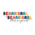 (2 Pack) Behavioral Therapist Stickers - Mental Health Stickers - Psychologist Decor Stickers - 5" On Longest Side - Sticks to Any Smooth Flat Surface - Made in USA - BMCS3173
