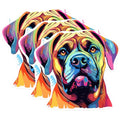 (3 Pack) Bullmastiff Decals - Colorful Dog Breed Stickers - Laptop Decals - 3 Inches On Longest Side - Easy Peel & Apply - Made in USA - 3MCS0680