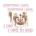 (2 Pack) Christian Faith Magnets - Inspirational Religious Decor - Floral Cross Quote Kitchen Fridge - 5 Inches On Longest Side - Thick Durable Magnet - Made in USA - MAG29428