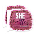 (2 Pack) She Hustles Magnets - Proverbs 31 Faith Decor - Christian Woman Entrepreneur Reminder - 5 Inches On Longest Side - Thick Durable Magnet - Made in USA - MAG39783