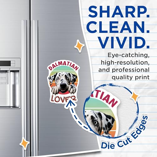 (2 Pack) Dalmatian Lover Magnets - Cute Dog Fridge - Fun Pet Lover Gift Idea - 5" On Longest Side - for Cars, Fridges, Toolboxes - Made in USA - MAG3974
