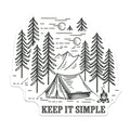 (2 Pack) Camping Scene Magnets - Tent Bonfire - Keep It Simple Decor - 5" On Longest Side - Premium Magnet - for Cars, Refrigerators, Toolboxes, Lockers - Made in USA - MAG18849