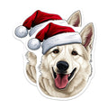 (2 Pack) White Husky Christmas Magnets - Santa Dog Refrigerator Decor - Holiday Pet Lover Present - Cute Animal Magnet - 5 Inches On Longest Side - Thick Durable Magnet - Made in USA - MAG28755
