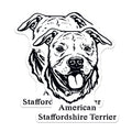 (2 Pack) American Staffordshire Terrier Stickers - Dog Breed Decal - Pet Lover Car Bumper Sticker - 5" On Longest Side - Sticks to Smooth Flat Surfaces - Made in USA - BMCS4016