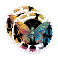 (2 Pack) Butterfly Moon Phase Magnets - Celestial Art - Boho Kitchen Decor - 5" On Longest Side - Premium Magnet - for Cars, Refrigerators, Toolboxes, Lockers - Made in USA - MAG15939