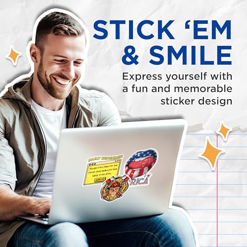 (2 Pack) Daily Reminder Stickers - Motivational Quotes - Positive Vibes - 5" On Longest Side - Sticks to Smooth Flat Surfaces - Made in USA - BMCS8324