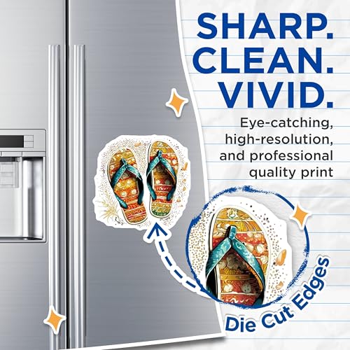 (2 Pack) Flip Flop Beach Magnets Magnets - Summer Decor - 5" On Longest Side - Made in USA - Sticks to Refrigerators & Metal Surfaces - MAG9328