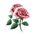 (2 Pack) Pink Rose Magnets - Floral Decor - Romantic Botanical Art - 5 Inches On Longest Side - Thick Durable Magnet - Made in USA - MAG39958