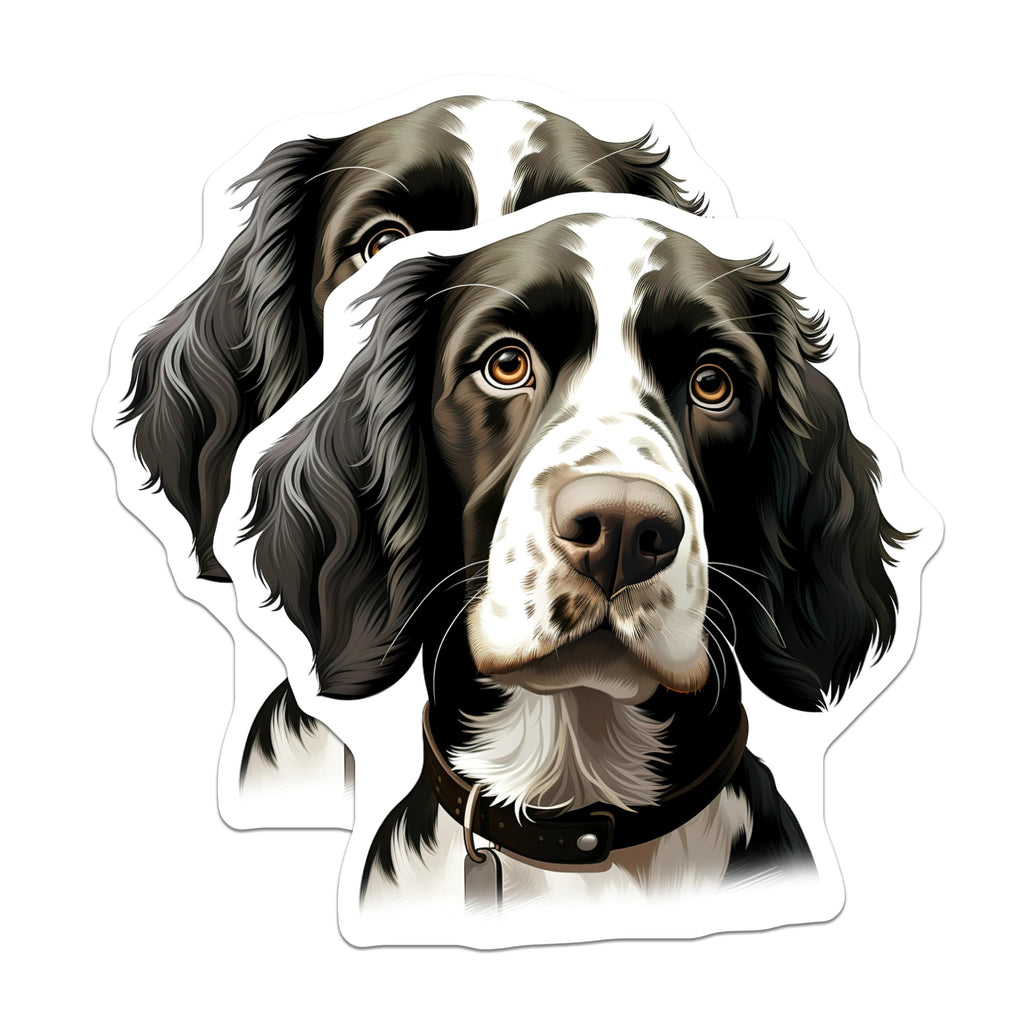 (2 Pack) Springer Spaniel Magnets - Realistic Dog Portrait - Animal Lover Decor - 5 Inches On Longest Side - Thick Durable Magnet - Made in USA - MAG25308