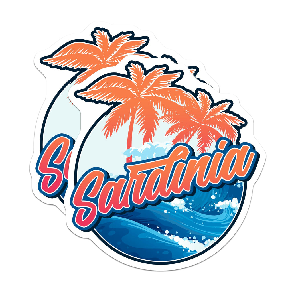 (2 Pack) Sardinia Magnets - Italy Island Theme - Vacation Souvenir Fridge Magnets - 5" On Longest Side - Premium Magnet - for Cars, Refrigerators, Toolboxes, Lockers - Made in USA - MAG17794