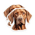(2 Pack) Vizsla Dog Magnets - Pet Owner Decor - Dog Breed Art - Canine Enthusiast Refrigerator Accent - 5 Inches On Longest Side - Thick Durable Magnet - Made in USA - MAG28766