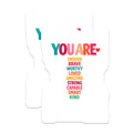 (2 Pack) You are Enough Magnets - Motivational Quote Decor - Positive Affirmation Fridge Art - 5 Inches On Longest Side - Thick Durable Magnet - Made in USA - MAG21323