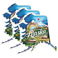 (3 Pack) Alaska Decals - State Pride - Laptop Decals - Travel Souvenir- 3 Inches On Longest Side - Easy Peel & Apply - Made in USA - 3MCS5036