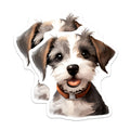(2 Pack) Happy Puppy Dog Magnets - Cute Pet Lover Accessories - Animal Themed Home Decor - 5 Inches On Longest Side - Thick Durable Magnet - Made in USA - MAG26665