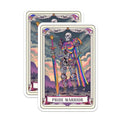 (2 Pack) Pride Warrior Stickers - Skeleton Warrior Rainbow Design - LGBTQIA+ Pride Art Stickers - 5" On Longest Side - Sticks to Smooth Flat Surfaces - Made in USA - BMCS4251