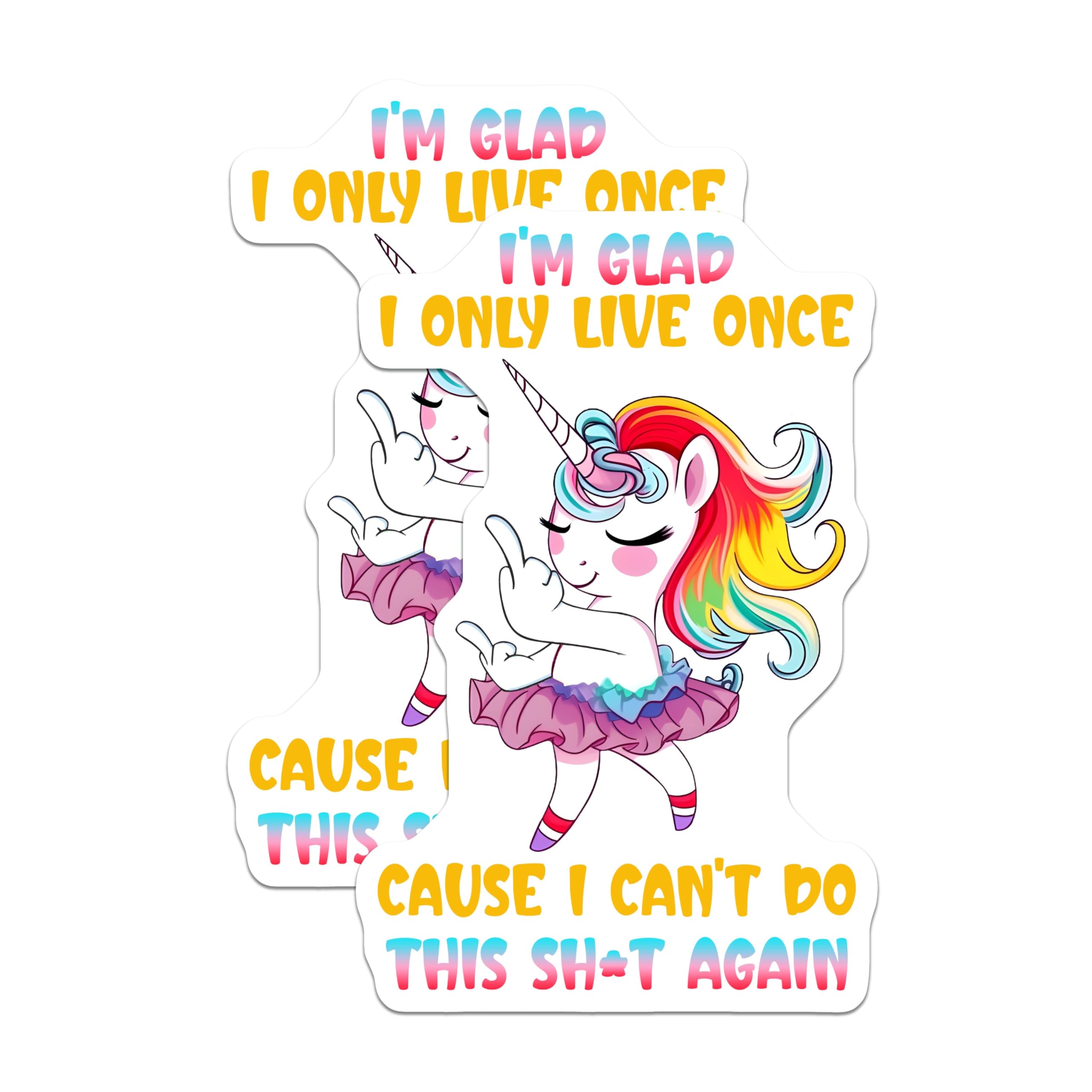 (2 Pack) Sassy Unicorn Magnets - Fun and Bold Statements - 5" On Longest Side - for Cars, Fridges, Toolboxes - Made in USA - MAG7794