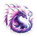 (2 Pack) Fantasy Dragon Magnets - Purple Dragon Art - Mythical Creature Decor - 5 Inches On Longest Side - Thick Durable Magnet - Made in USA - MAG36103