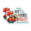 (2 Pack) Chicken Magnets - Funny Quote - Unsupervised Gag - Refrigerator or Office Decor - 5" On Longest Side - Premium Magnet - for Cars, Refrigerators, Toolboxes, Lockers - Made in USA - MAG16596