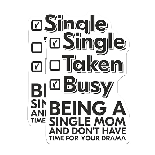 (2 Pack) Single Mom Magnets Magnets - 5" On Longest Side - Made in USA - Sticks to Refrigerators & Metal Surfaces - MAG9212