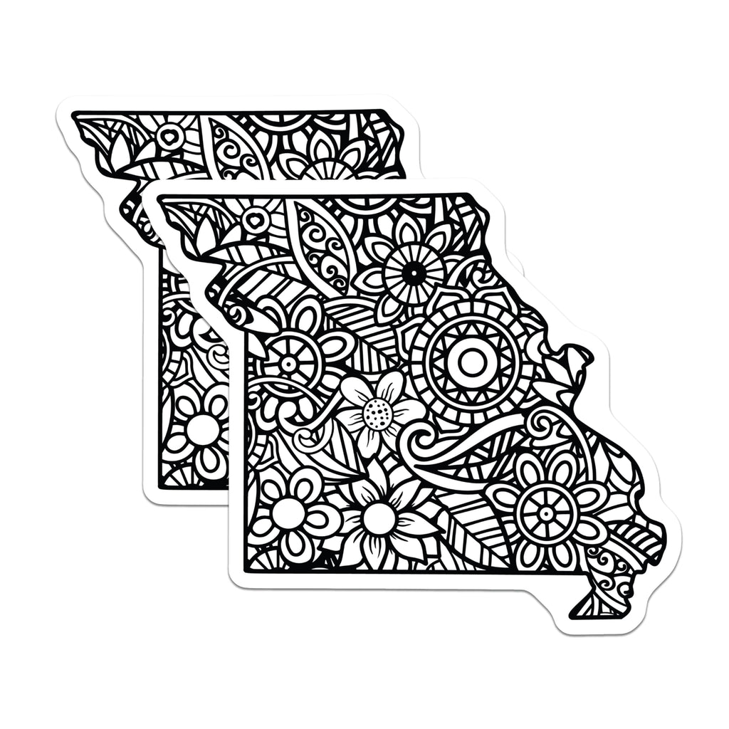 (2 Pack) Missouri State Magnets - Floral State Magnet - State Pride Magnet - 5" On Longest Side - Premium Magnet - for Cars, Refrigerators, Toolboxes, Lockers - Made in USA - MAG18129