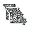 (2 Pack) Missouri State Magnets - Floral State Magnet - State Pride Magnet - 5" On Longest Side - Premium Magnet - for Cars, Refrigerators, Toolboxes, Lockers - Made in USA - MAG18129