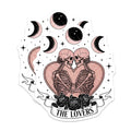 (2 Pack) Lovers Tarot Card Magnets - Skeleton Couple Magnets - Gothic Home Decor - 5" On Longest Side - Premium Magnet - for Cars, Refrigerators, Toolboxes, Lockers - Made in USA - MAG17335